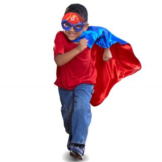Red / Blue Reversible Superhero Child Cape