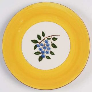 Stangl Blueberry Dinner Plate, Fine China Dinnerware   Blueberry Center,Yellow B