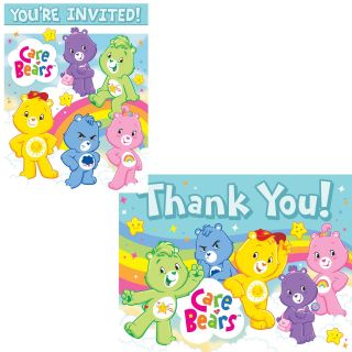 Care Bears Happy Days Invitations/Thank You Postcards