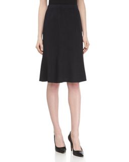 Knit Fit And Flare Skirt, Onyx