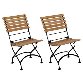 Furniture Designhouse European Grande Cafe Folding Side Chair   Set of 2