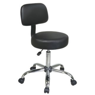Office Star Vinyl Seat and Back Chrome Finish Drafting Chair ST235V