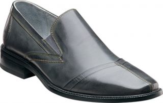 Mens Stacy Adams Robbins 24850   Gray Buffalo Leather Cap Toe Shoes