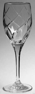 Mikasa Olympus Platinum Water Goblet   Cut Swirl On Bowl, Platinum Trim