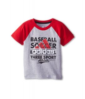 adidas Kids Three Sport Performance Tee Boys T Shirt (Gray)