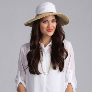 Swan Hat Womens Floppy Straw Packable Hat