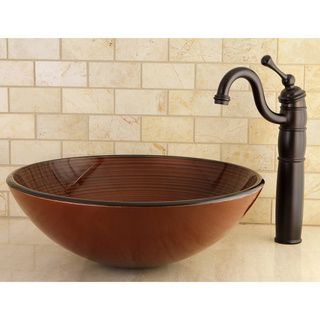 Red Glass Vessel Bathroom Sink