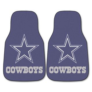Fanmats Dallas Cowboys 2 piece Carpeted Car Mats (100 percent nylonDimensions 27 inches high x 18 inches wideType of car Universal)
