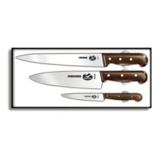 Victorinox   Swiss Army 3 Piece Chef Knife Set w/ Rosewood Handles
