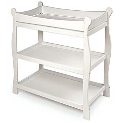 Badger Basket Sleigh style White Changing Table