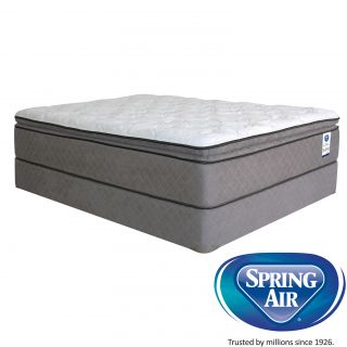 Spring Air Premium Hayworth Pillowtop Twin size Mattress Set (TwinSet includes Mattress and foundationConstruction First Layer Quilted top has a cashmere natural fiber blend, 3/4 inches soft foam, 3/4 inches soft foam, 2nd Layer 1 1/2 inches gel infus