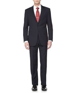 Two Button Wool Suit, Navy