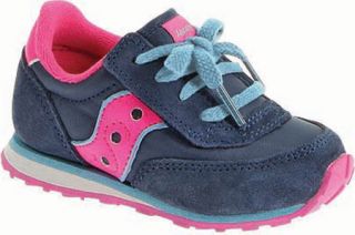 Girls Saucony Baby Jazz A/C   Navy/Pink/Blue Casual Shoes