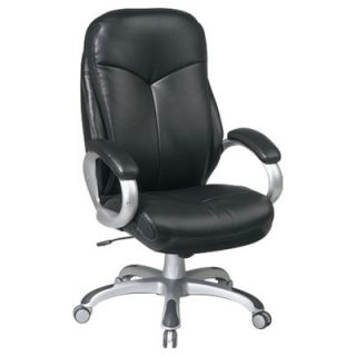 Office Star Work Smart High Back Executive Chair with Padded Arms ECH66301 EC