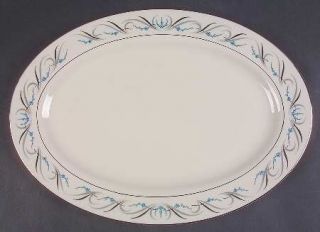 Fine Arts Waltz Of Spring (Rim) 15 Oval Serving Platter, Fine China Dinnerware