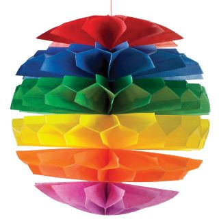 Multi Color Diecut Paper Honeycomb Ball