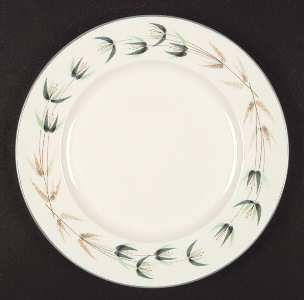 Franciscan Radiance Dinner Plate, Fine China Dinnerware   Green/Brown Flowers&Le