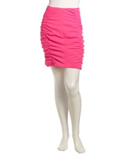 Screen Test Ruched Skirt, Pink
