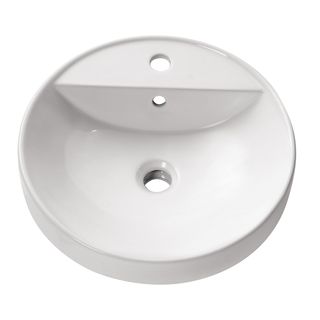 Round Semi Recessed 18 inch Sink