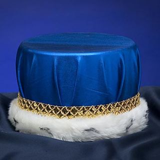 Metallic Blue With Gold Trim Crown