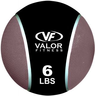 Valor Fitness 6 Lb Medicine Ball (6 poundsDurable constructionRough texture cover gives you a secure grip during workoutGreat for use during stretching while worming upMaterials RubberDimensions 10 inches in diameterModel 2RX0061IM )