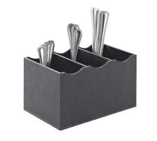 Cal Mil 3 Compartment Classic Cutlery Holder   Black