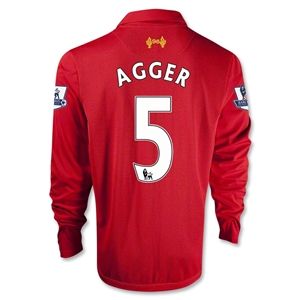 Warrior Liverpool 12/13 AGGER LS Home Soccer Jersey