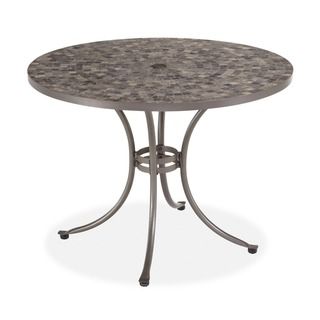 Glen Rock Marble Top Dining Table (GrayMaterials Tumbled marble, powder coated steelFinish GrayDimensions 29.5 inches high x 41 inches wide x 41 inches deepModel 5607 30Assembly required.This product will be shipped using Threshold delivery. The produ
