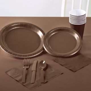 Chocolate Brown Solid Color Party Pack