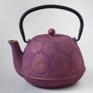 Plum Flower Cast Iron Teapot   World Market