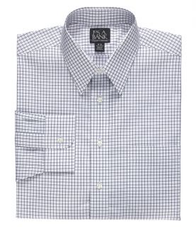 Traveler Tailored Fit Point Collar Medium Check Dress Shirt by JoS. A. Bank Men