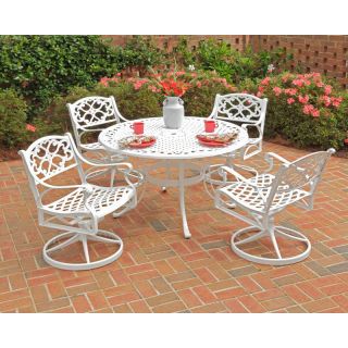 Home Styles Biscayne 48 in. Swivel Patio Dining Set   Seats 4 Multicolor   5552 