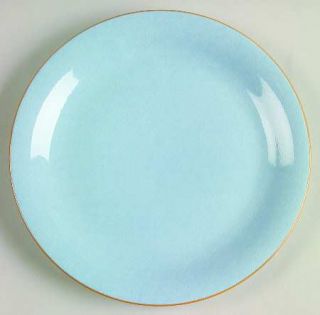 Rorstrand Primeur Salad Plate, Fine China Dinnerware   Pale Blue Body, Orange Tr