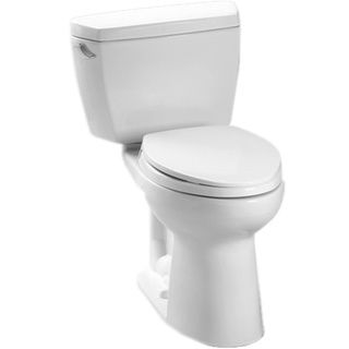 Toto Drake Elongated Cotton White Eco Toilet (cotton whiteDimensions 28.5 inches high x 19.5 inches wide x 28 inches deepWater capacity 1.28 GPFFlush Dual flushPieces Two (2)Shape ElongatedHardware finish Cotton whiteMaterials Vitreous china )
