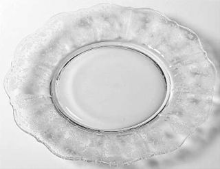 Cambridge Rose Point Clear Plate   Stem 3121,Clear,Etched
