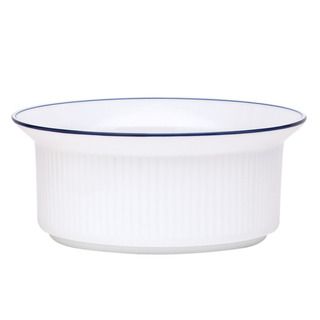 Dansk Christianshavn Blue Medium Bowl (White/blueQuantity 1Care instructions Dishwasher and microwave safeCapacity 32 ounces )