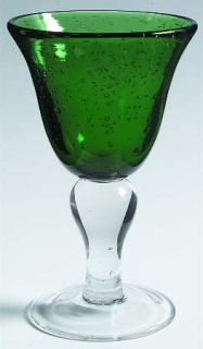 Artland Crystal Iris Green Wine Glass   Green Bowl, Bubble Glass