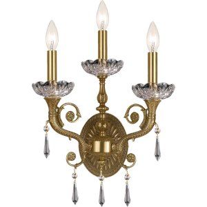Crystorama Lighting CRY 5173 AG CL MWP Regal Wall Sconce Hand Polished
