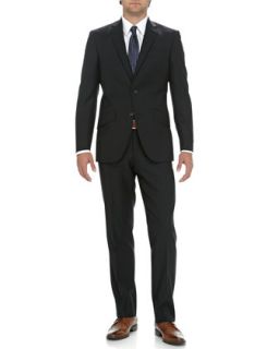 Two Piece Pinstripe Suit, Navy