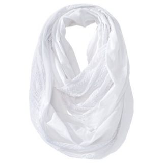Merona Infinity Scarf with Lace   White