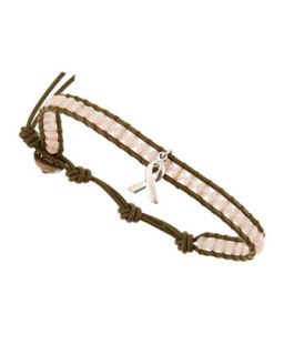 Ribbon Charm Wrap Bracelet, Clay/Olive
