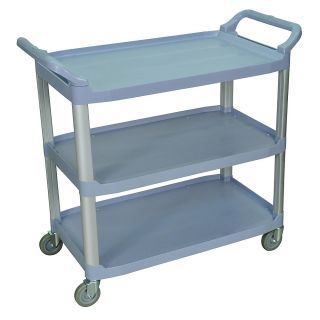 Luxor 3 Shelf Serving Cart   40 1/2Wx19 3/4D Shelves   Gray   Gray  (SC13 G)