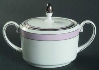 Wedgwood Pink Duchesse Sugar Bowl & Lid, Fine China Dinnerware   Vera Wang, Pink