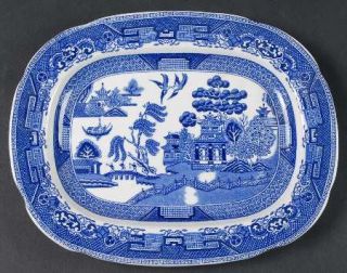 Ridgway (Ridgways) Willow Blue (Old,Diamondstmp) 9 Oval Serving Platter, Fine C