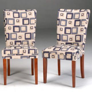 Geo Print Parsons Dining Chair   Set of 2 Multicolor   721F2S[2PC]