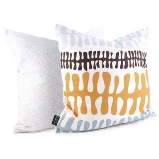Inhabit Spa Plankton Suede Throw Pillow PLAQ Size 18 x 18, Color Aqua