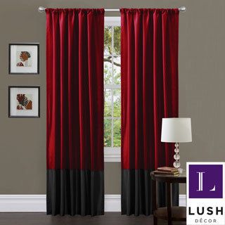 Red /black Milione Fiori 84 Curtain Panel Pair (Red/ blackCurtain style Window panelConstruction Rod pocketPocket measures 3 inchesDimensions 42 inches wide x 84 inches longTiebacks included NoEnergy saverMaterials 100 percent faux silk polyesterCar