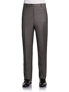 Slim Fit Wool Trousers/Grey   Grey
