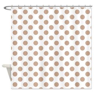  Cocoa and White Dots Shower Curtain  Use code FREECART at Checkout