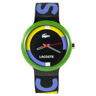 Lacoste Goa Tennis Watch Black/Green/Yellow Logo